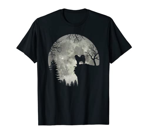 Tibetan Mastiff And Moon Halloween T-Shirt