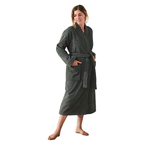 Coyuchi Unisex Air Weight Organic Robe, Shadow (XS/S) Cover