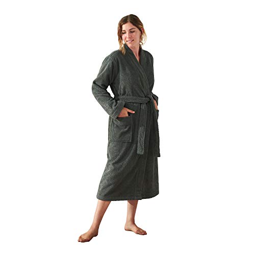 Coyuchi Unisex Air Weight Robe - 100% Organic Cotton Relaxed Bathrobe