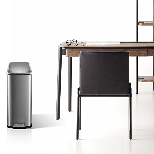 Caneca de basura rectangular 50 L acero inoxidable miniatura 6