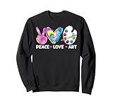 Photo Gallery peace love art - design artistico colorato per creativi felpa Photo Gallery peace love art - design artistico colorato per creativi felpa