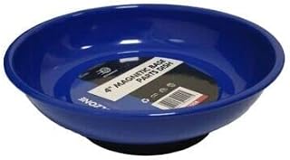 Dunnet Tools 4 Inch Magnetic Round Dish Tray Sturdy Base for Screws Bolts Nuts Pins Needles Parts Magnetic Tray Tool Tray Mechanic Tools Bolts Heavy Duty Magnet