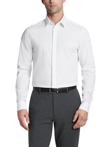 Calvin Klein Men's Dress Shirt Non Iron Stretch Slim Fit Formal