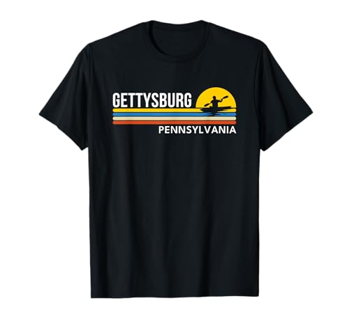 Gettysburg PA Vintage Kayaking Souvenir T-Shirt