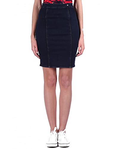 Kaporal Jupe Crayon Femme BAGOU Bleu Denim Brut