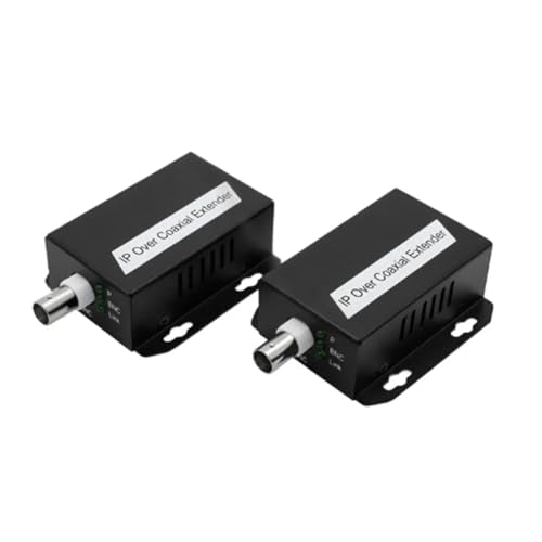 Tumintu 1 juego de extensores de red IP a coaxial, transmisión de cable de alimentación a línea coaxial, kit de convertidor Ethernet 500M para CCTV