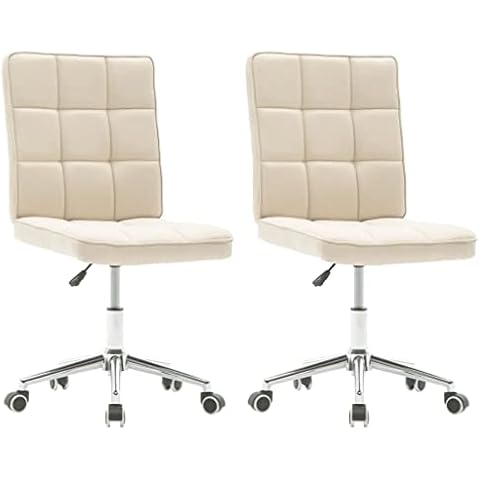 2X Sillas de Comedor de Tela con Ruedas Cover