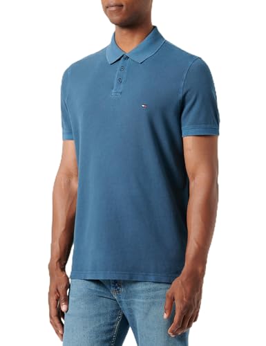 Tommy Hilfiger GARMENT DYE REG POLO S/S Polos Herren, Blue (Night Sky), L