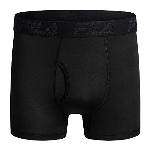 Fila Men's 4" Trunk Front Fly, 90% Polyester 10% Spandex, 4-Pack2