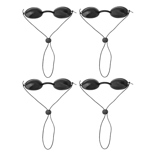 VPB 4 Stück Solarium Brille aus Silikon,UV Solarium Schutzbrille Solariumbrille Sonnenschutz Brille für Sonnenbank Beauty Patienten Sonnenbrille
