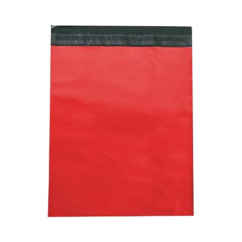 Red Postage Bags 12 x 16 in Poly Mailer Large Parcel Bags 300 x 400 mm (Pack of 50) Cover