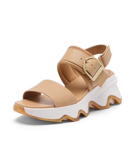 Sorel Women's Kinetic Impact Wedge, Honest Beige/Sea Salt, 8 Regular