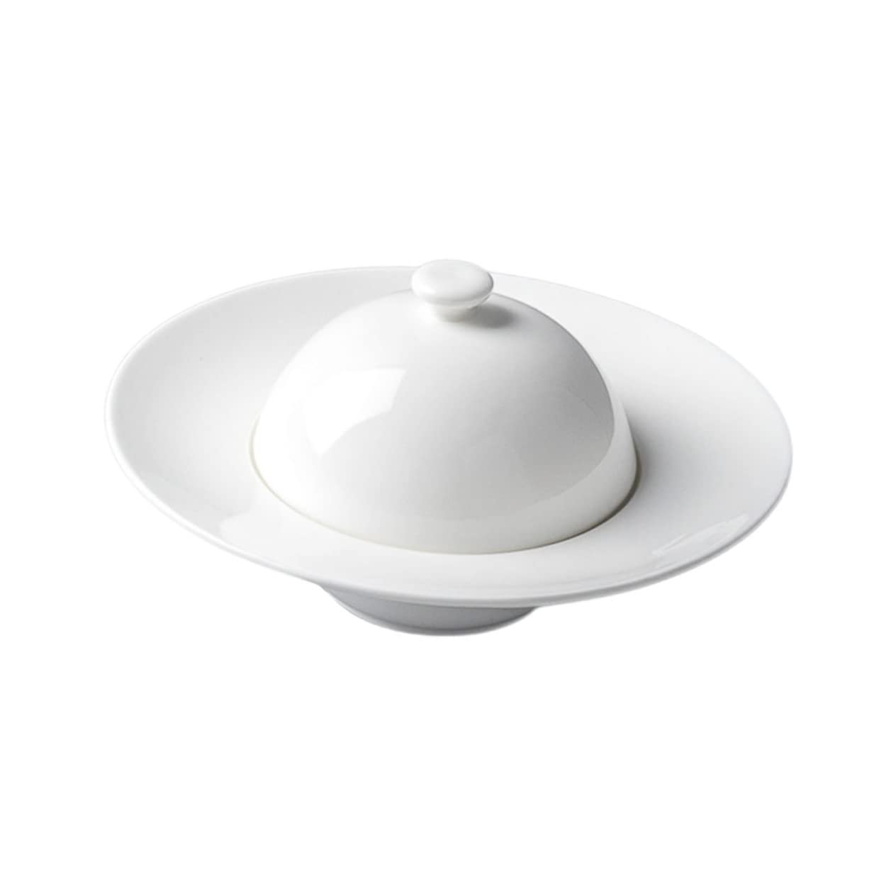 Winged Gu Pottery Serving Dishes Chawanmushi Cup Ornament Container Soup Ramekins Breakfast Foods Soup Bowl with Lid Kitchen Supplies Wide White Ceramics Soup Pot Dessert