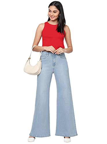 Image of AKA CHIC Women Flare Fit High Rise Stretchable Denim Jeans