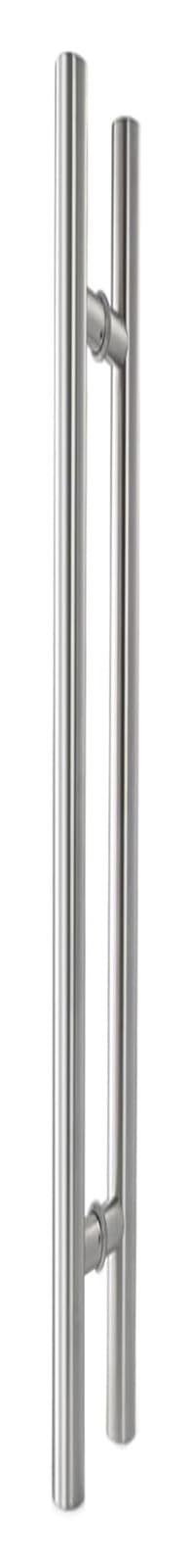 CWCQGH Push Pull Door Handle, Sliding Barn Door Handles, Entry Round Bar Push Pull Handle for Interior and Exterior Glass/Wood Doors, Office Bath Shop Garage,Silver-40cm(1.3ft)