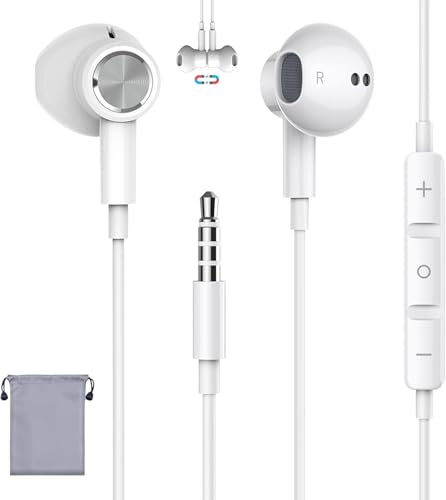 ホワイト 有線イヤフォン 10個セット イヤホン 有線 ヘッドホン カナル型 有線イヤホン イヤフォン