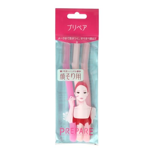 SHISEIDO Prepare Facial Razor Large 3 Piece × 3 Packs (Japan Import)