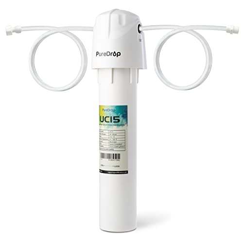 PureDrop UC15 Under Sink Water Filter, 23K Gallons Capacity Water Filtration System, Direct Connect to Kitchen Sink Faucet, Drinking Water Filter Reduces Chlorine