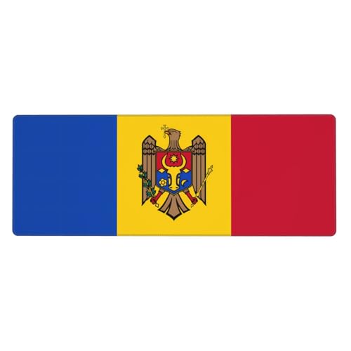 Tapis de souris drapeau de la Moldavie 30 x 80 cm, tapis de souris XXL étendu, 80 x 30 cm