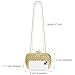 Jumping Deer Woven Clutch Purses for Women Dressy, PU Leather Evening Bags Formal with Chain, Trendy Purses and Handbags 2025 for Wedding Party, Gold