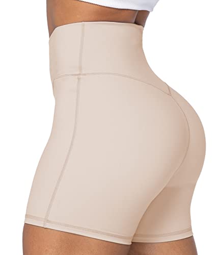 Image of Sunzel Crossover Biker Shorts for Women, No Front Seam V High Waist Yoga Workout Gym Shorts with Tummy Control | 4 Or 6-Inch Inseam, High Waisted, Tummy Control, Crossover Waist, Buttery Soft, No Front Seam, Squat Proof, Compression