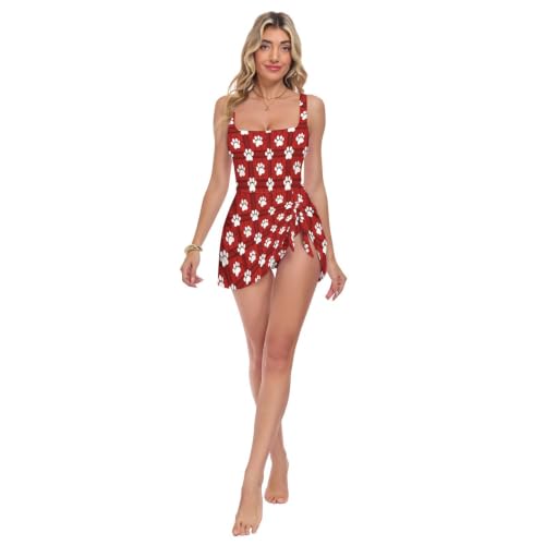 Maillot de bain réglable résolvant les problèmes de maintien rouge