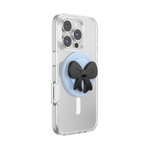 PopSockets Agarre Teléfono MagSafe Soporte Magnético Arco Negro Bowtique 2