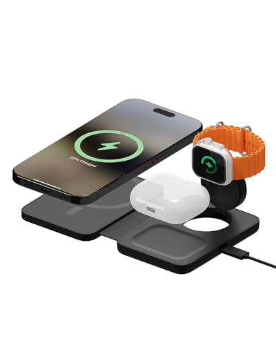 Mous - 3 in 1 Wireless Charger - Travel Charger for Multiple Devices MagSafe Compatible for iPhone, Apple Watch and AirPods
