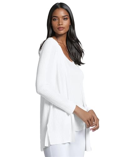 Image of Jones New York Women's Long Sleeve Cardigan with Side Slits