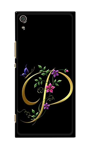 Image of Printed Hard Back Cover Case for Sony Xperia XA1 Ultra Back Cover (Alphabet P) -1803