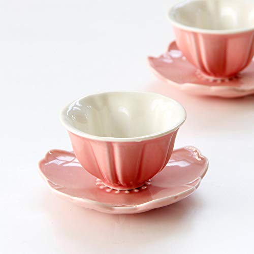 Kubek kreatywny kubek różowy kwiat ceramiczny kubek do kawy spodek zestaw popołudniowa herbata pachnąca herbata czarna filiżanka do herbaty biuro dom kubek filiżanka do kawy
