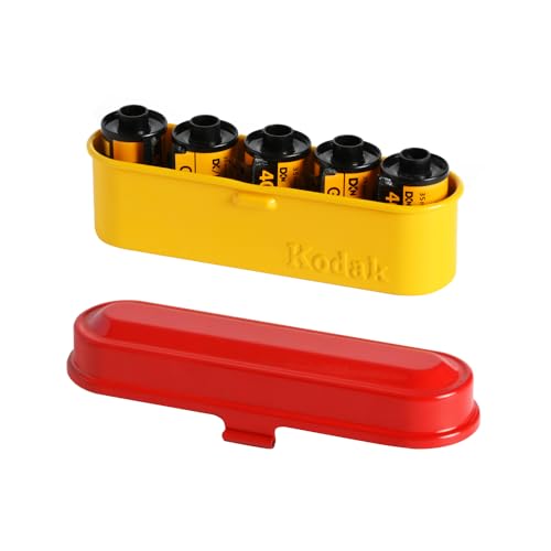 Kodak Film Case Estuche para 5 Rollos de películas de 35 mm – Retro Caja de Acero para salvaguardar Rollos de película (Rojo) (película no incluida) - imagen 8