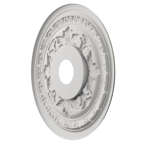 Image of 19 inchOD x 3 1 /2 inchID x 1 inchP Baltimore Thermoformed PVC Ceiling Medallion (Fits Canopies up to 7 3 /4 inch), UltraCover Satin Hunt Club Green