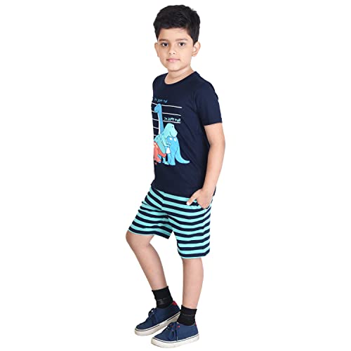 Image of Clothe Funn Boys Printed Cotton Half Sleeves T-Shirt & Shorts Set