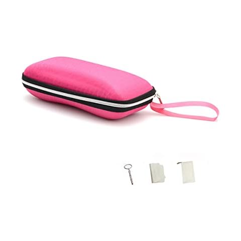LRZCGB Zipper Eyeglasses Case,Honeycomb Glasses Sunglasses Case Box Protector for Men & Women or Children (Pink) Cover