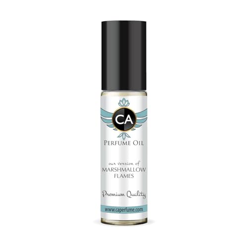 CA Perfume Originals Marshmallow Flames Unisex Fragrance Oil Gourmand Scent Long Lasting Perfumes for Women &amp; Men Travel Size TSA Ready Mini Parfum Body Oil Roll-on 0.33 Fl Oz 10ml