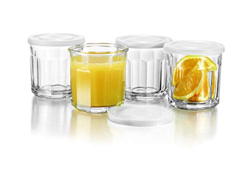 Luminarc Arc International Working Storage Jar/Dof Glass With White Lid, 14-Ounce, Set Of 4 (H6812) #TOP5