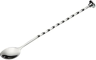 BarCraft BCLLMIXSP Bar Spoon with Built in Muddler, Stainless Steel, Silver, 28cm