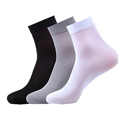 Fopytu Lot de 10 Paires De Chaussettes D'été Fines en Soie, Nylon Élastique Respirant, Chaussettes Courtes Décontractées De Haute Qualité.