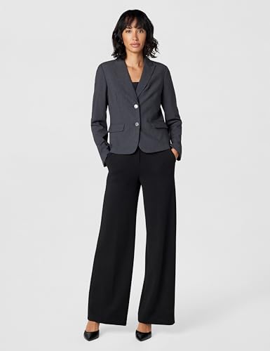 Calvin Klein Women's Two Button Lux Blazer, Charcoal, 8P - image 7