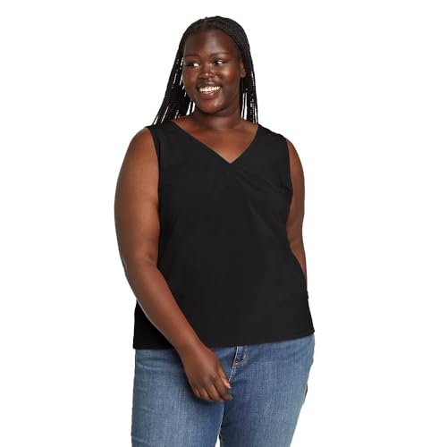 Eddie Bauer Departure V-Neck Tank Black at Amazon Women's Clothing