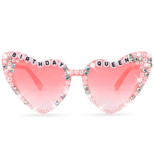 Tiebax Birthday Queen Sunglasses - Happy Birthday Glasses for Women and Girls