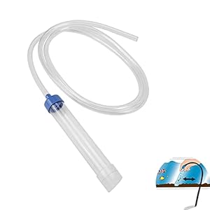 Acquario Cambio Acqua Manuale Sifone Aspirarifiuti Acquario per Pesci Rtrumento di Pulizia dell’acquario Tubo del sifone Con tubo da 59 pollici per Acquario Serbatoio per Pesci Scolapiatti Filtro