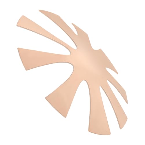 Vaguelly Plantilla Metálica para Manicura Francesa Shaped Herramienta de Corte de Borde para Uñas Diseño y Duradero Profesional y Doméstico Color Rosa Dorado Elegante