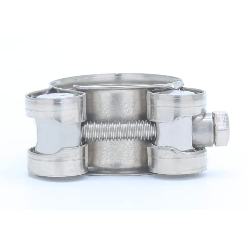 Rierdge 4 Pcs 20-22mm Stainless Steel T-Bolt Clamp, Heavy Duty T Hose Clamp for Turbo Intake Intercooler Etc...