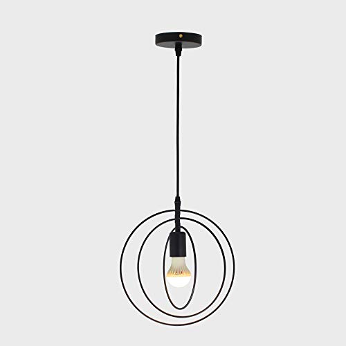 Lámpara colgante de hierro vintage retro para techo de sala de estar y niños