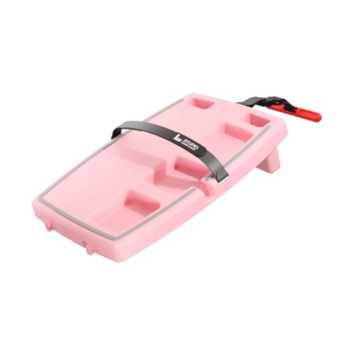 STUPID Car Tray: Ultimate Car Accessory and Portable Tray - Includes 2 12 Elastic Cargo Straps and Quick-Release Seat Anchor - TPV Grippy Ring and Feet - Pink