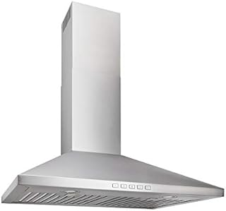 Broan-NuTone BWP2304SS Convertible Wall-Mount LED Lights Pyramidal Chimney Range Hood, 30-Inch, Stainless Steel