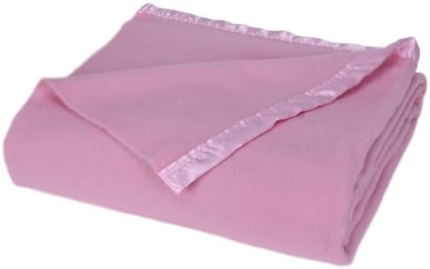 Waratah All-Natural 100-Percent 425GSM Tasmanian Merino Wool Blanket,Tea Rose, Twin