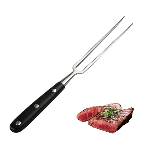 Fleischgabel Edelstahl mit Griff – 27 cm Fleischgabel groß, Grillgabel zum Servieren von Fleisch,...